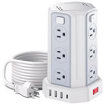 Protetor de sobretensão Power Strip SMALLRT 12 tomadas AC 4 portas USB