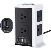 Protetor de sobretensão Power Strip SMALLRT, 8 tomadas, 4 portas USB, cabo de 5 m