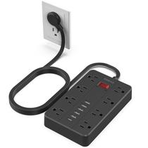 Protetor de sobretensão Power Strip SMNICE 8 tomadas 6 portas USB