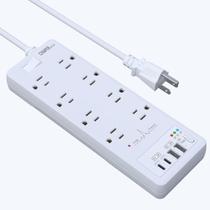 Protetor de sobretensão Power Strip Super Electro 8 tomadas + 4 USB