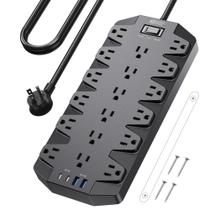 Protetor de sobretensão Power Strip SUPERDANNY 18 AC + 4 portas USB