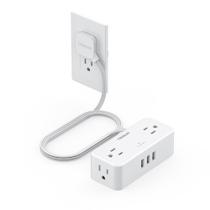 Protetor de sobretensão Power Strip TESSAN 7 em 1 com 4 tomadas, 3 USB