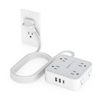 Protetor de sobretensão Power Strip TESSAN 8 tomadas 3 portas USB
