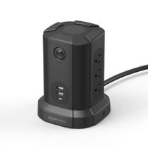 Protetor de sobretensão Power Strip Tower Amazon Basics 9 Outlet