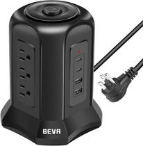 Protetor de sobretensão Power Strip Tower BEVA 9 AC Outlet 4 USB