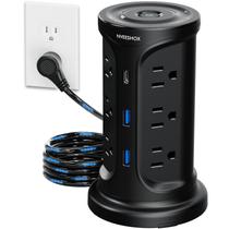 Protetor de sobretensão Power Strip Tower com 12 tomadas AC e 3 USB