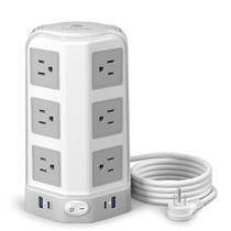 Protetor de sobretensão Power Strip Tower HAFINO 20W USB-C 12 tomadas
