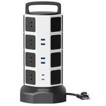 Protetor de sobretensão Power Strip Tower JACKYLED 16 AC 6 USB Protetor de sobretensão Power Strip Tower JACKYLED 16 AC 6 USB