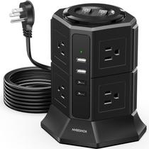 Protetor de sobretensão Power Strip Tower NVEESHOX com 8 tomadas AC