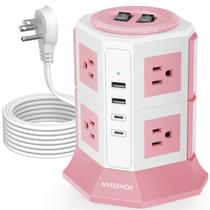 Protetor de sobretensão Power Strip Tower NVEESHOX Surge 12AC 5USB