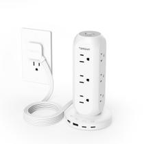 Protetor de sobretensão Power Strip Tower TESSAN 9 tomadas 4 USB