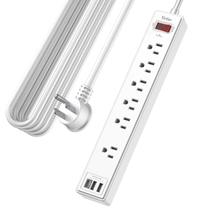 Protetor de sobretensão Power Strip Yintar, 20 pés, com 6 tomadas AC, 3 USB Protetor de sobretensão Power Strip Yintar, 20 pés, com 6 tomadas AC, 3 USB