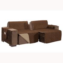 Protetor de Sofá 4 Lugares Assento 2,20m Retrátil 100% Poliéster