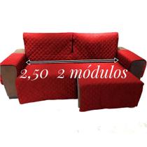 protetor de sofa assento 2,50 2 módulos retrátil e reclinável forrado(medida total do sofa 3,00 2modulos)