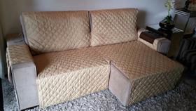 Protetor de sofá assento sem contar os braços 2,00 2 modulos retrátil e reclinável forrado e com fixador no encosto cara