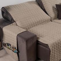 Protetor de Sofá com porta objeto 3 TAMANHOS DUPLA FACE