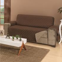 Protetor De Sofá Dupla Face Manu 3 Lugares - Cáqui-marrom Protetor De Sofá Dupla Face Manu 3 Lugares - Cáqui-marrom