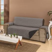 Protetor De Sofá Dupla Face Manu 4 Lugares - colorido na tonalidade Preto/cinza Protetor De Sofá Dupla Face Manu 4 Lugares - colorido na tonalidade Preto/cinza