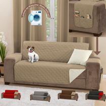 Protetor De Sofá Dupla Face Matelado Em Linha 4 Lugares 2,40