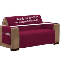 Protetor de sofá impermeável 1.80m(medindo com os braços)bordô