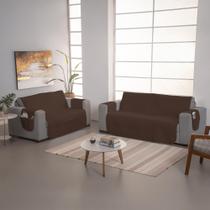 Protetor de sofá KIT 2-3 lugares 170 fios c/ porta objetos