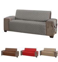 Protetor de sofá matelado tamanho padrão 3 lugares 1,5 metros capa cor cinza