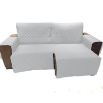 protetor de sofa retratil 2,10 largura total do sofa com 2 modulos(forrado com fixador para prender no sofa) - Lucelia