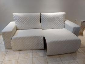 Protetor de sofá retrátil assento 1,80 2 módulos braço coberto total 2,30