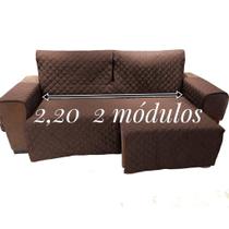 protetor de sofá retrátil assento 2,20 2 módulos mas assento impermeável + 2 cp almof 1,10x0,27 (largura total do sofa c protetor de sofá retrátil assento 2,20 2 módulos mas assento impermeável + 2 cp almof 1,10x0,27 (largura total do sofa c