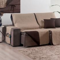 Protetor De Sofá Retrátil Com Amarril e Com Capas Almofada Tecido 400 Fios 1,80m Protetor De Sofá Retrátil Com Amarril e Com Capas Almofada Tecido 400 Fios 1,80m