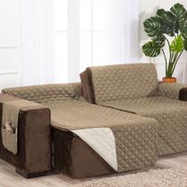 Protetor de Sofá Retrátil de 2 Módulos Dupla Face Com Bolsos