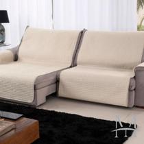 protetor de sofa retratil dupla face lavive bege/palha 1,60 protetor de sofa retratil dupla face lavive bege/palha 1,60