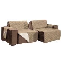 Protetor De Sofá Retrátil Dupla Face Microfibra 1,80m - Palha/caqui Protetor De Sofá Retrátil Dupla Face Microfibra 1,80m - Palha/caqui