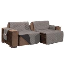 Protetor De Sofá Retrátil Dupla Face Microfibra 2,20m - Cinza-preto Protetor De Sofá Retrátil Dupla Face Microfibra 2,20m - Cinza-preto