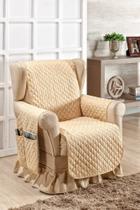 Protetor De Sofá Rita Dois Lugares Liso Avulso