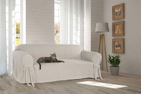Protetor de Sofá Super Luxo 2 Lugares Tecido Brim Puro Algodão Capa Protetora Sala Pet Macia Confortável