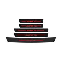 Protetor De Soleira De Porta De Carro Em Fibra De Carbono KIA CERATO Adesivos Anti-Risco Faixas De