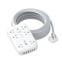 Protetor de Surto okleeic 6 m 12 Tomadas 6 Portas USB