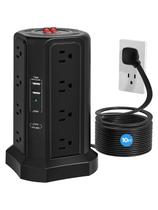 Protetor de Surtos Fararaka - Power Strip Tower com 16 Tomadas e 4 USB