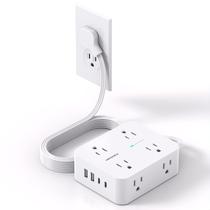 Protetor de Surtos HANYCONY - 8 Tomadas e 4 Portas USB