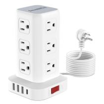 Protetor de Surtos Power Strip Tower - 12 Tomadas e 4 USB