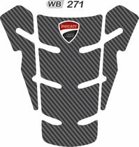 Protetor De Tanque Ducati Diavel Fibra De Carbono Resinado