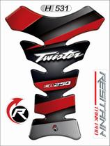 Protetor De Tanque Tank Pad Twister Preto Com Vermelho Protetor De Tanque Tank Pad Twister Preto Com Vermelho