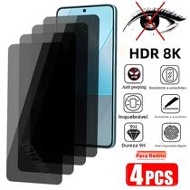 Protetor De Tela Anti-Espionagem 4PCS Para Redmi Note 11 10 9 8 7 6 5G Vidro Temperado Para 10C 9A