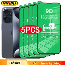 Protetor De Tela De Cerâmica HD Macia 5PCS Para iPhone 14 11 12 13 15 16 pro Max Mini 16e Não É