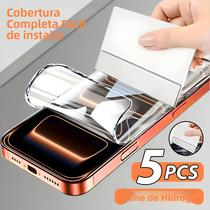 Protetor De Tela De Filme Hidrogel Para iPhone 5PCS Cobertura Total Filme Macio Para 17 16 15 14 13
