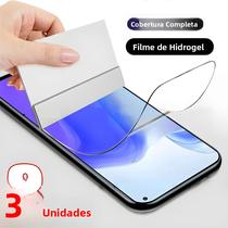 Protetor De Tela De Filme Hidrogel Para Xiaomi Redmi Note 13 14 12 11 pro plus 5G, 3 Peças, Lente