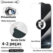 Protetor De Tela De Vidro Temperado 0.5mm Para iPhone 17 16 15 pro Max Air plus Luxo Cobertura Total