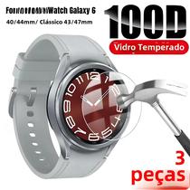 Protetor De Tela De Vidro Temperado 100D Para Samsung Galaxy Watch6 Classic 5 pro 6 40mm 44mm 43mm