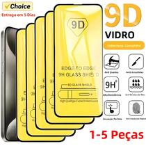 Protetor De Tela De Vidro Temperado 9D Para iPhone 11-16 pro Max 13 Mini XR X XS MAX 1-5PCS
